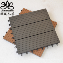 WPC raw material tiles outdoor decking interlocking outdoor deck tiles waterproof balcony flooring